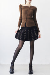 Ethel pattern knit skirt
