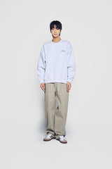 24FW アップサイドダウンロゴナッピングズリースウェットシャツメランジ