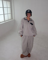 [UNISEX] Coloring fleece half zip-up & jogger pants set