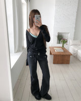Hatin Flap Pocket Low Bootcut Denim Pants