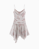 VALENTINE HAZE DRAPED MINI DRESS
