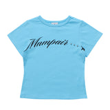 Lettering Crop Tee Sky Blue