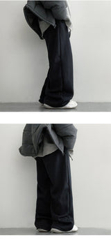 Issu napping hem string wide pants