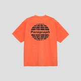 ウォッシュ加工サークルロゴTシャツ - ORANGE