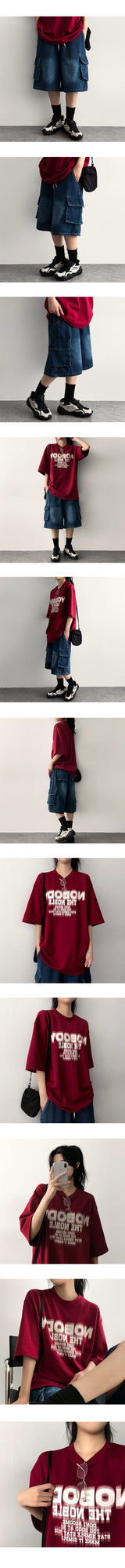 Liddy Banded Waist Denim Cargo Bermuda Shorts