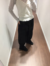 Shirring flare pants (2color)