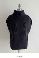 Koan double turtle silt knit vest