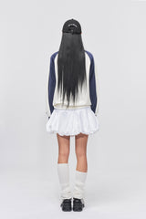 バルーンフィットコットンミニスカート White