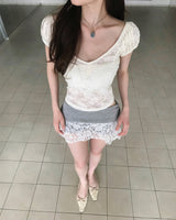 my romance lace flat shoes