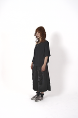 eyelet laceup tee_black