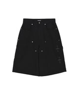 Stud Carpenter bermuda pants_Black