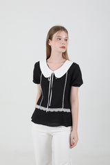 collar point blouse