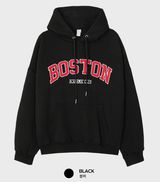 Urban Boston Embroidery Double Middle Overfit Hoodie