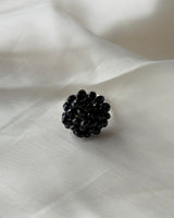 [MADE]ブラックフローラルブルームリング