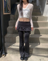 Rolly skirt pants