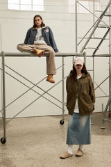 CORDUROY POINT WORK JACKET - BLUE