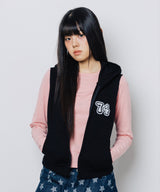 74 Hoodie Vest - Black  