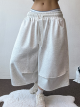 Nin-Hi Pintuck Parachute Bermuda Pants 3-Color