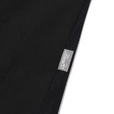 LAYERED HOODIE WOVEN DRESS [BLACK]