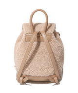Clover Heart Fluffy Backpack Beige