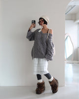 Egg knit mini shoulder bag