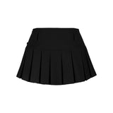 ドーリー ボウ プリーツ スカート (BLACK)