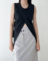lessel nylon slit sleeveless