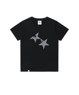 Wツインスター半袖Tシャツ ブラック(CV2GMFT516A)