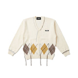 Ivory Argyle Cardigan