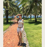 nouveau drape asymmetrical sleeveless top