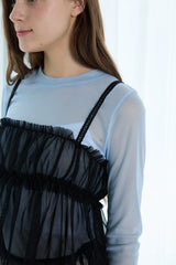 MIST MESH SHIRRING BUSTIER