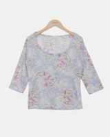 リウェル フラワー 7分袖 Tシャツ
