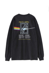 ファッキングオーサムレインボー長袖Tシャツ