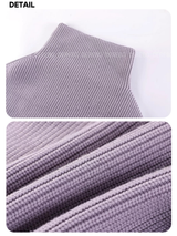 Neck warmer scarf layered half-down jacket