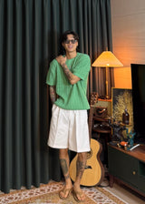 Half-Banded Two-Tuck Wide Shorts 4COLOR