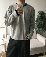 ラブクロップコントラストニット