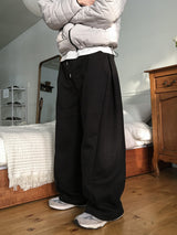 [Fleece-Lined] Side Pintuck Balloon Sweatpants
