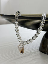 CONCH GLASS NECKLACE / CLEAR