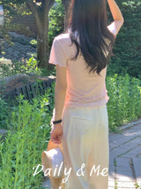Layered Ribbon T-Shirt(3color)