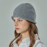 VA Curved Oval Metal Roll-Up Beanie / Melange Gray