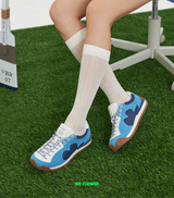 WE FLOWER Fashionable New Hobo Shoes, Versatile, Comfortable and Light - weight - Cerulean Blue