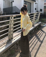 ハキュバックボタンルーズフィットコットンシャツ