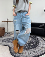 Etes Damaged Denim Pants