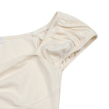 DEAR SHIRRING BUTTON TOP (CREAM)