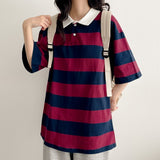 Oakley Boxy Fit Rugby Striped Collared Short Sleeve T-shirt (8 Colors)
