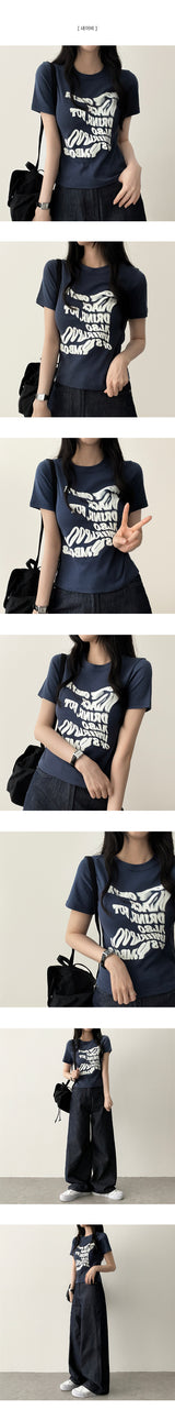 Blur レタリング半袖Tシャツ