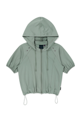 FLOWER EYELET HOOD JACKET