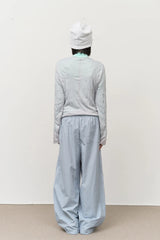 (W) Close Wrinkled Slit Top