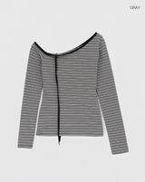 [MADE] Pelsy String Unbalanced Long Sleeve T-shirt