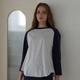 Cozy Mellow Charm Raglan Top_Navy